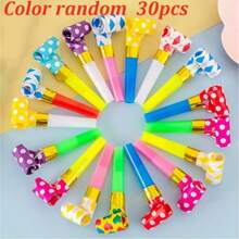 30/40/50 件卡通派对鼓风机、派对礼品噪音制造器、口哨 - 适合冬季、新年 - 顏色隨機 - 查看 2