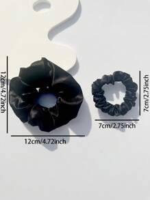 24 stuks/12 stuks make-up oogschaduw palet decoratie, effen kleur grote en kleine cirkel haarelastiekjes accessoires, geschikt voor vrouwen van 14+ jaar oud
