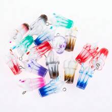 10 件彩色卡通 3D 冰淇淋/圣代/珍珠奶茶树脂吊坠，DIY 珠宝制作项链、耳环、手链、工艺品 - 彩色 - 查看 4