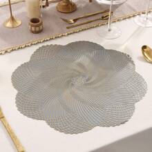 1 pièce/4 pièces/6 pièces Sets de table décoratifs à pétales rotatifs, imperméables, résistants à la chaleur, antidérapants, sets de table en PVC pour la salle à manger, les fêtes, les mariages, la décoration des vacances