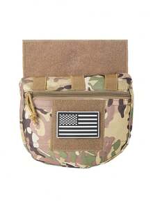 Small Accessory Bag, Suitable For Tactical Vest/Harness, Comes With US Flag Patch - Multicolor - View 3