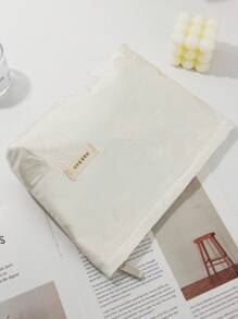 1个白色蝴蝶结小号清新散装化妆包，时尚休闲大容量便携拉链化妆包，旅行度假必备化妆包，可收纳卫生巾、卫生棉、有线耳机、耳塞、头戴式耳机、充电器、口红、化妆品、香水、护肤品和美容产品，家居装饰，钥匙，节日礼品袋，化妆包，女士礼物，圣诞礼物，女士送礼佳品 - 白色 - 查看 4