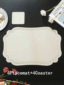 8/12pcs Hotel Restaurant Placemats/Coasters Set, High-End Table Mats, Multi-Color Heat-Resistant Pads, Protect Tabletop, Suitable For Wedding, Party, Home Kitchen Dining, Holiday Decoration