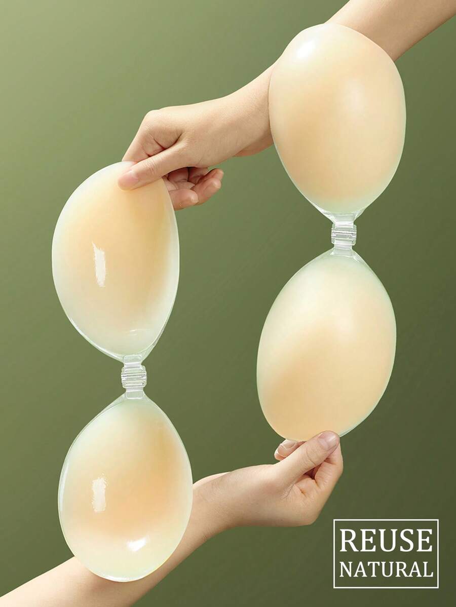 1 双女士隐形无肩带粘性胸罩，适合无肩带和露背连衣裙、运动胸罩，适合各种连衣裙、婚纱、睡衣