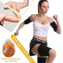 1set Solid Colored Armbands With Silver Sauna Coating Inside Arm Sweat Band Fitness Running Sweat Band Sports Protective Thin Arm Sauna Arm Shape Belt Gym Gym Accessories Coderas - Silver - View 9