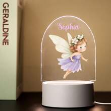 1 szt. Spersonalizowana nazwa akwarela magiczne fioletowe wróżki kreatywny prezent 3D iluzja światła lampka nocna LED ciepłe światło prezent urodzinowy prezent świąteczny dekoracja lampka biurkowa lampka nocna. Prezent dla dziewczyny prezent na ukończenie szkoły, wielofunkcyjny, regulowany, trwały, ozdobny, wielokrotnego użytku, wykwintny, uroczy, wysokiej jakości, nowoczesny, kolorowy, słodki, wygodny, stylowy, niestandardowy, spersonalizowany, niepowtarzalny, idealny prezent dla niego, idealny prezent dla niej, chłopaka, dziewczyny, taty, mamy, rodziny, przyjaciół, odświeżenie domu, spersonalizowane rękodzieło, dom i życie, świąteczna atmosfera domu, jesienne odświeżenie domu, dekoracja świąteczna, harmonia w domu