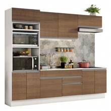 Armario De Cocina Completo Madesa 270cm Glamy 13 Color Blanco/Marrón - Blanco y Marrón - Ver 2