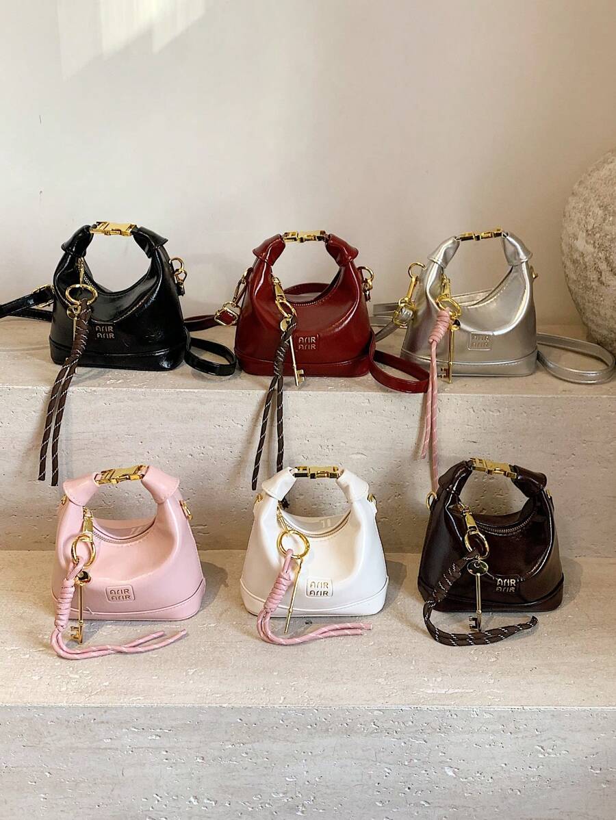 New Mini Handheld Bag, Solid Color, Small Size Wristlet