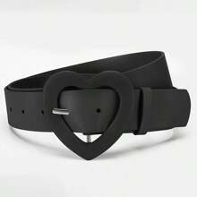 New Colorful Heart Shape Buckle Waist Belt, Fashion Versatile Decor For Dresses & Jeans - Big Love Buckle - View 14