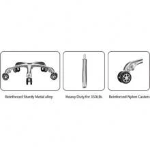 Stool Rolling Chair Hydraulic Adjustable With Wheels For Office Home Salon Spa Studio (Black)