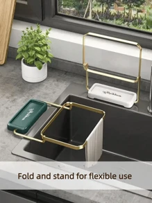 1 Conjunto de Filtro de Pia de Cozinha Premium - Cesta de Filtro Retrátil com Peneira de Malha Descartável, Prende Efetivamente Resíduos de Alimentos e Fácil de Limpar - Design Retrátil e Reutilizável, Acessórios de Cozinha, Ferramenta de Cozinha Essencial para Chefs de Casa, Armazenamento Econômico de Espaço para Organizadores de Cozinha, Ideia de Presente de Natal para Cozinha