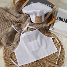 2 Stücke/Set Neugeborenen Fotografie Requisite Baby Koch Outfit, Koch Mütze Schürze Set, Säuglings Koch Kostüm, Kleinkind Kostüm zum Verkleiden, Jungen Mädchen Baby Dusche Ostern Geschenke