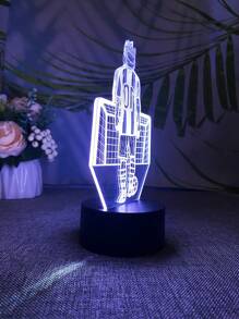 1pc 3D Colorful Creative Touch Soccer Player 10# Lamp, USB Port, Atmosphere Light, Home Decor, Holiday Gift For Soccer Fans