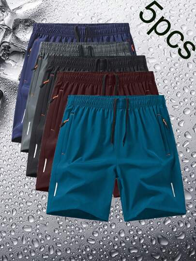 夏季健身5条装男士运动健身短裤休闲跑步速干五寸裤提臀塑身裤速干轻便男友风短裤