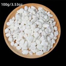100g Premium Ghiaia decorativa bianca, pietre per paesaggistica bianche, ciottoli di fiume bianchi, per paesaggistica, decorazione interna ed esterna, perfetti per vasi, acquari e sentieri da giardino - ideali per progetti fai-da-te e composizioni floreali