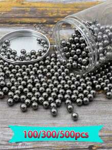 100Pcs/Pack 10mm (0.24in) Stainless Steel Balls For Slingshots, Hunting, Industrial Materials, Bicycle Bearings, Precision Mirror-Polished Hardened Balls