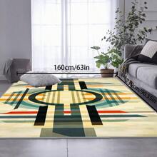 [Plush Velvet 700g/㎡ Latex Backing 5mm Thick] 1pc Bohemian Style Area Rug, Solid Color Carpet, Soft Non-Slip Washable For Living Room Bedroom Kitchen Office, Indoor Outdoor Home Decor Farmhouse Rug, Play Mat Back To School