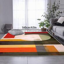 [Plush Velvet 700g/㎡ Latex Backing 5mm Thick] 1pc Bohemian Style Area Rug, Solid Color Carpet, Soft Non-Slip Washable For Living Room Bedroom Kitchen Office, Indoor Outdoor Home Decor Farmhouse Rug, Play Mat Back To School