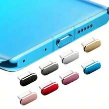 Type-C Port Dust Plug, Metal Dust-Proof Plug For Phone Charging Port, USB Power Socket - Multicolor - View 3
