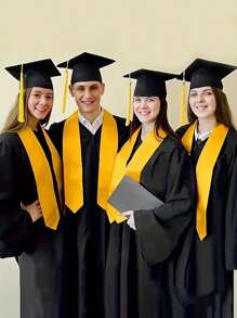 Conjunto de vestimenta de graduación: Birrete de graduación, borla de graduación, set de accesorios de bata de graduación - Bata de graduación, borla de graduación, cordón de honor - Multicolor - Ver 2