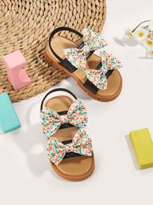 1 双厚底舒适百搭花朵可爱时尚凉鞋 - 黑色 - 查看 2