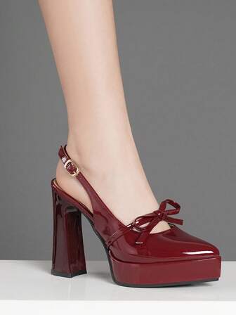 Dampumps med hög klack och urringning, superhög klack, finns i rosa, aprikos, vit, svart, röd, silver, guld, moderiktig