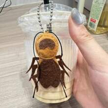 1pc Creative Doll Keychain Funny Cockroach Doll Decor Keyring Bag Charm