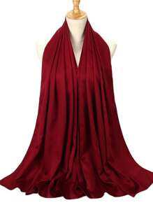 1 Stück natürliche Satin einfarbig Kopftuch Satin Hijab Frauen Kopf wickeln