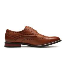 Business Men's Comfortable And Durable Lace-Up Formal Oxford Shoes - Brown - View 7