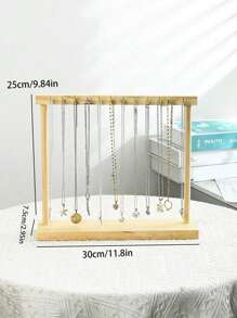 胡桃木色金属首饰项链展示架，珠宝店配饰项链收纳架，家用项链收纳架，返校季必备 - 項鍊架 - 查看 20