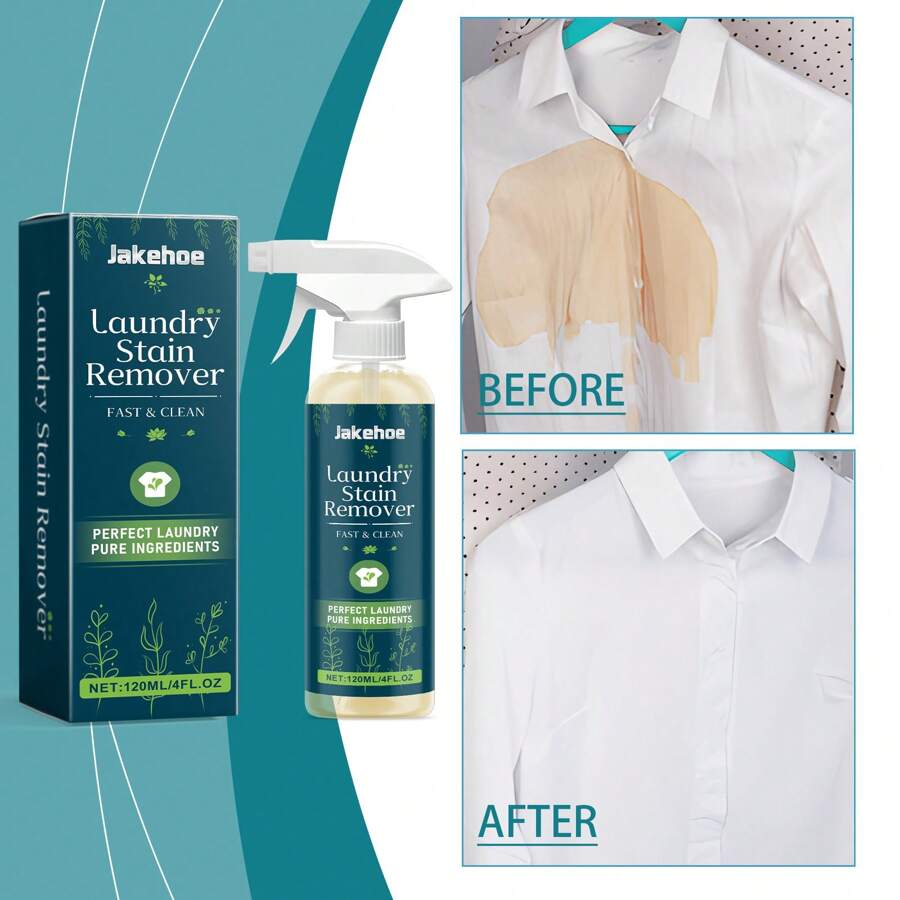 Jakehoe 衣物去污剂、织物渗透剂、衣物漂白剂、衣领清洁剂、洗衣喷雾 - 彩色 - 查看 1