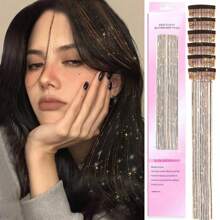 6 Stücke glänzende Haarmetall Band Clip Perücken Stück Glitzer Band Haar Party Fokus Delikates Auffälliges Geschenk Schönes Haaraccessoire Geschenk für Mädchen