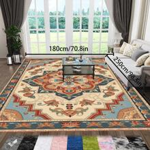 [Crystal Velvet 700g/㎡ Dotted Bottom 5mm Thickness] 1 Piece Bohemian Style Solid Color Carpet, Soft & Anti-Slip Washable Indoor & Outdoor Carpet For Living Room, Bedroom, Kitchen, Office, Home Decor Floral Entrance Rug, Large Size Minimalist Carpet