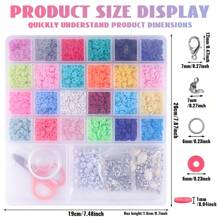 1000pcs/2703pcs Polymer Clay Beads Assortment, DIY Jewelry Making Kit For Necklaces, Anklets, Bracelets And Phone Chains, Handmade Craft, Friendship Bracelets, Birthday & Christmas Gifts