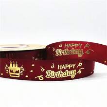 1pc 5yards 20mm Happy-Birthday Ribbon Printing Polyester Ribbon For Handmade Design Birthday Decoration Gift Packing - Pick Colors - View 14
