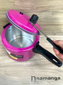Panela De Pressão Rosa 4,5 Litros FortLar - Rosa chiclete - Visão 4
