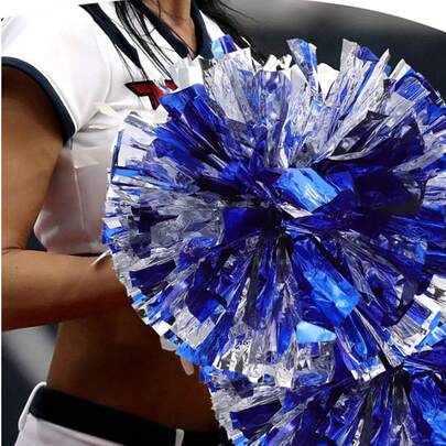 2个/1对啦啦队彩球，色彩鲜艳，加厚加密，带环，更耐用，适用于啦啦队比赛、啦啦队派对、彩球舞会及其他场合。