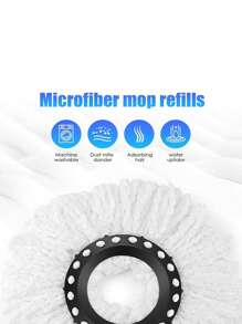 1/3/5/6/8 pezzi Teste di mocio di ricambio, con fibra ultra fine, lavabili in lavatrice, compatibili con mocio tornado circolare, ricambio standard per pulizia rotonda, pulizia domestica, lascia i pavimenti lucidi come uno specchio, rimuove macchie d'olio e polvere, essenziale per la casa