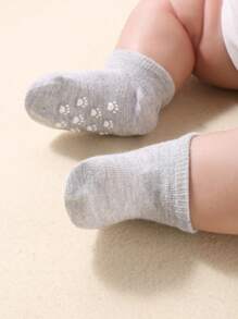 Toddler And Newborn Socks-10 - Pack Of Baby Socks, Dot - Glued For Non - Slip, Random Colors And Cute Paw - Print Details
