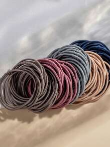 100pcs Black Nylon Hair Ties, Thin Hair Ties, Cute For Women, Hair Accessories Ponytail Holders Hair Elastics Hair Rubber Bands Scrunchies Hair Rope Elastic Hair Tie, Hair Bobbles