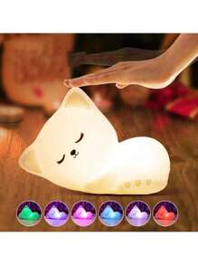 Creative Silicone Cute Design USB Rechargeable Soft Silicone Night Light, Silicone LED Light, Babd Animal Cat Silicone Light