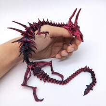 1 件/52 厘米 3D 打印霸王龙骨哥特传奇龙骨架全身可移动关节角色扮演龙饰品，社交媒体上很受欢迎