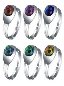1pc Elegant Temperature-Sensitive Color Changing Ring, Changes Color Based On Temperature And Mood, Suitable For Women And Couples For Daily Wear