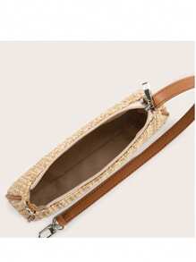 Torba Torebka Korea 2025 Nowa Tkana Torba Pod Pachami Damska Słomiana Torba Baguette Joker Retro Torba Na Ramię Przenośna Torebka