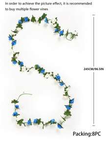 Dây hoa lụa nhân tạo dài 245cm dùng trang trí Giáng sinh, thích hợp cho trang trí nội thất nhà cửa mùa xuân/hè, trang trí giữa bàn, trang trí phòng ngủ, bọc lan can, rèm cửa, trang trí phòng ăn, trang trí đám cưới, trang trí nhà cửa làm quà tặng năm mới - Nhiều màu - Xem 21