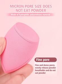 High-Quality Makeup Sponge Set - 5pcs Pink Angled Foam Sponges & 10pcs Flesh-Colored Round Makeup Sponges, Portable Beauty Tools'