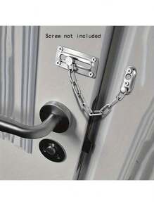 1 Stück verstärkte diebstahlsichere Türkettenklinke, Innenraumschloss-Riegel, 9-Ring Schrankkette - Heimsicherheitstürkette, Bolzenverriegelung [ohne Zubehörschrauben]