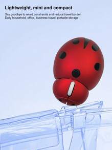 Souris sans fil à 7 étoiles en forme de coccinelle alimentée par batterie, design créatif convenant aux ordinateurs portables, de bureau, au bureau, aux jeux et à un usage domestique, souris sans fil silencieuse avec récepteur USB 2,4G