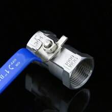 Conexión de plomería, interruptor de válvula de bola, grifo de acero inoxidable con rosca hembra SS304 BSPT 1/4 3/8 1/2 3/4 1 1-1/4 1-1/2 4XUP - 1/4" - Ver 4