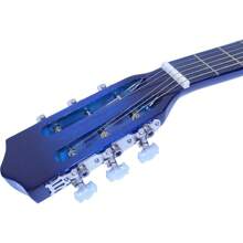 38"  Acoustic Guitar Starter Package Guitar With Gig Bag,Strap, 3 Thickness 9 Picks,2 Pickguards,Pick Holder, Extra Strings, Electronic Tuner - Blue - View 3